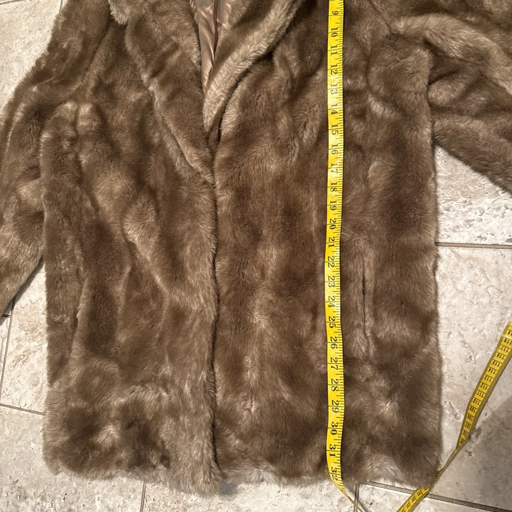 Style VI LTD. Faux Fur Coat Vintage 1980s USA Made Brown - Picture 4 of 11